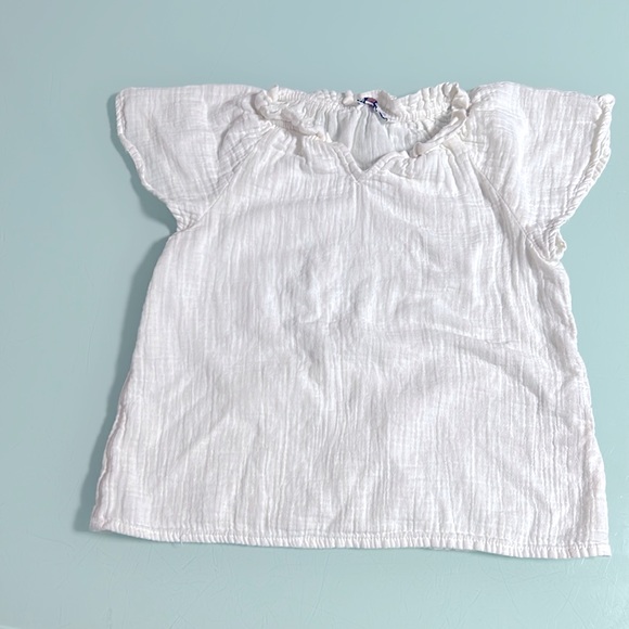 Girls' Seastitch Gauze Ruffle Top - Picture 5 of 6